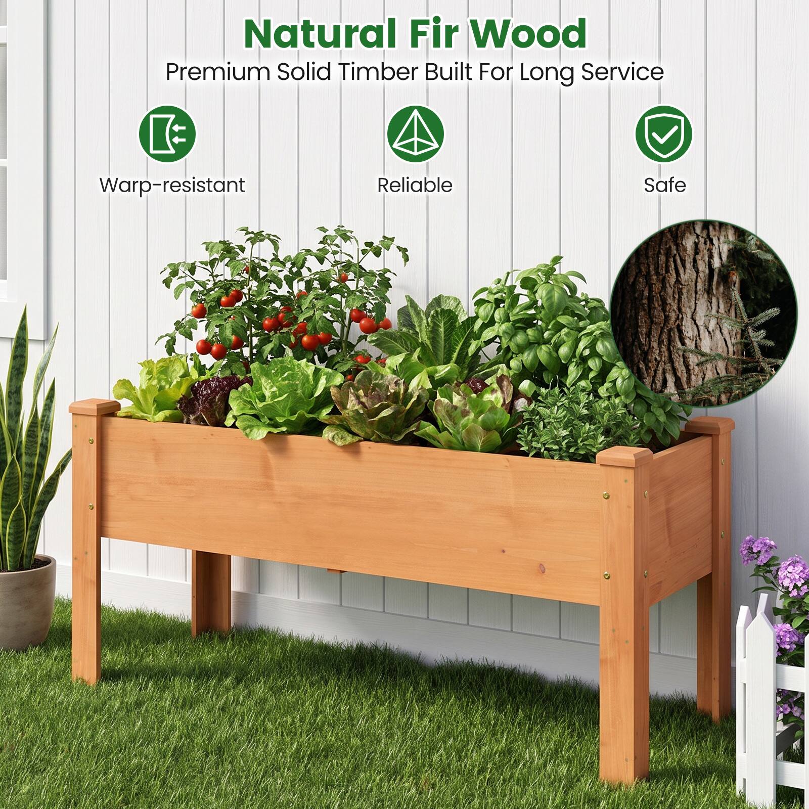 Natural Fir Wood  
Premium Solid Timber Built For Long Service  
Warp-resistant  
Reliable  
Safe