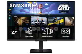 Samsung - 27" M5 (M50F) FHD Smart Monitor with Built-in Speakers - Black