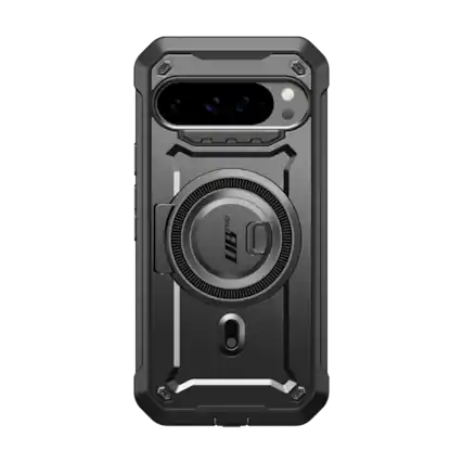Front. SUPCASE - Google Pixel 9/9 Pro Unicorn Beetle PRO Mag Rugged Case - Black.