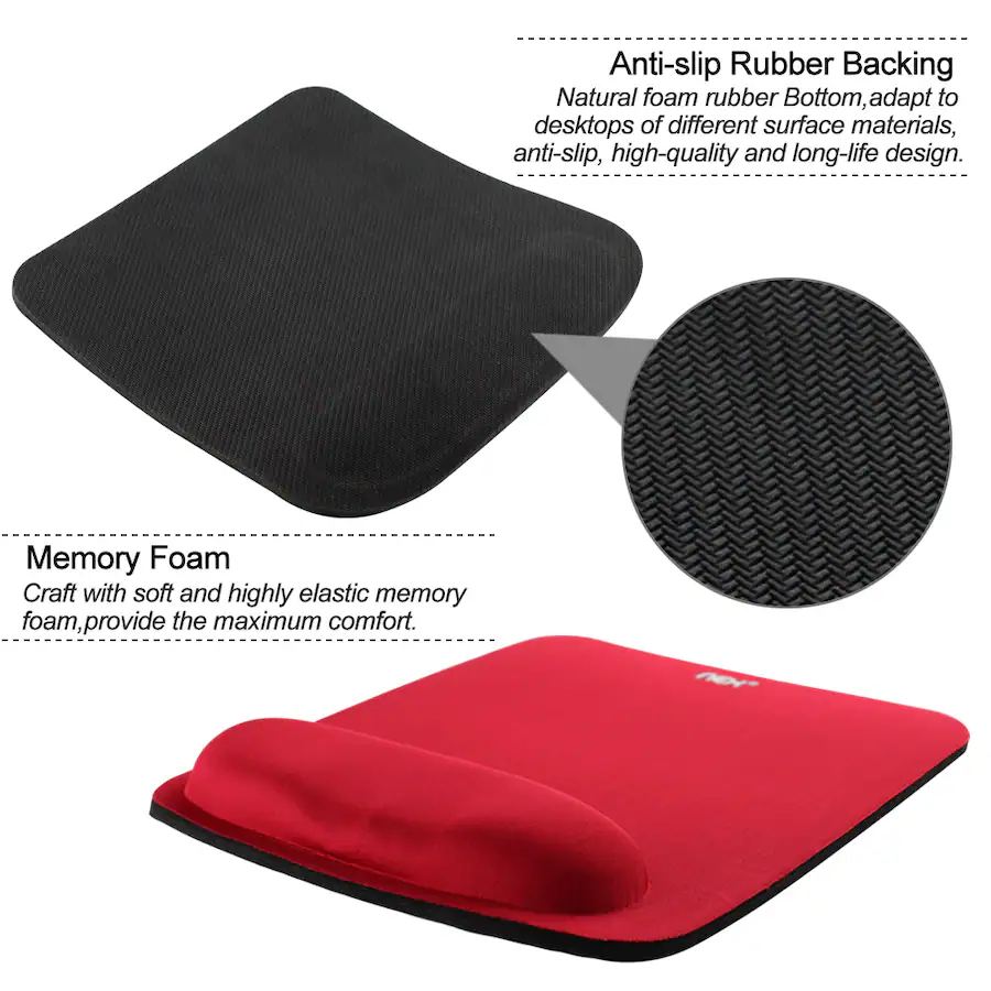 Oumilen Ergonomic Wrist Rest Set Mouse Pad with Memory Foam Support and ...