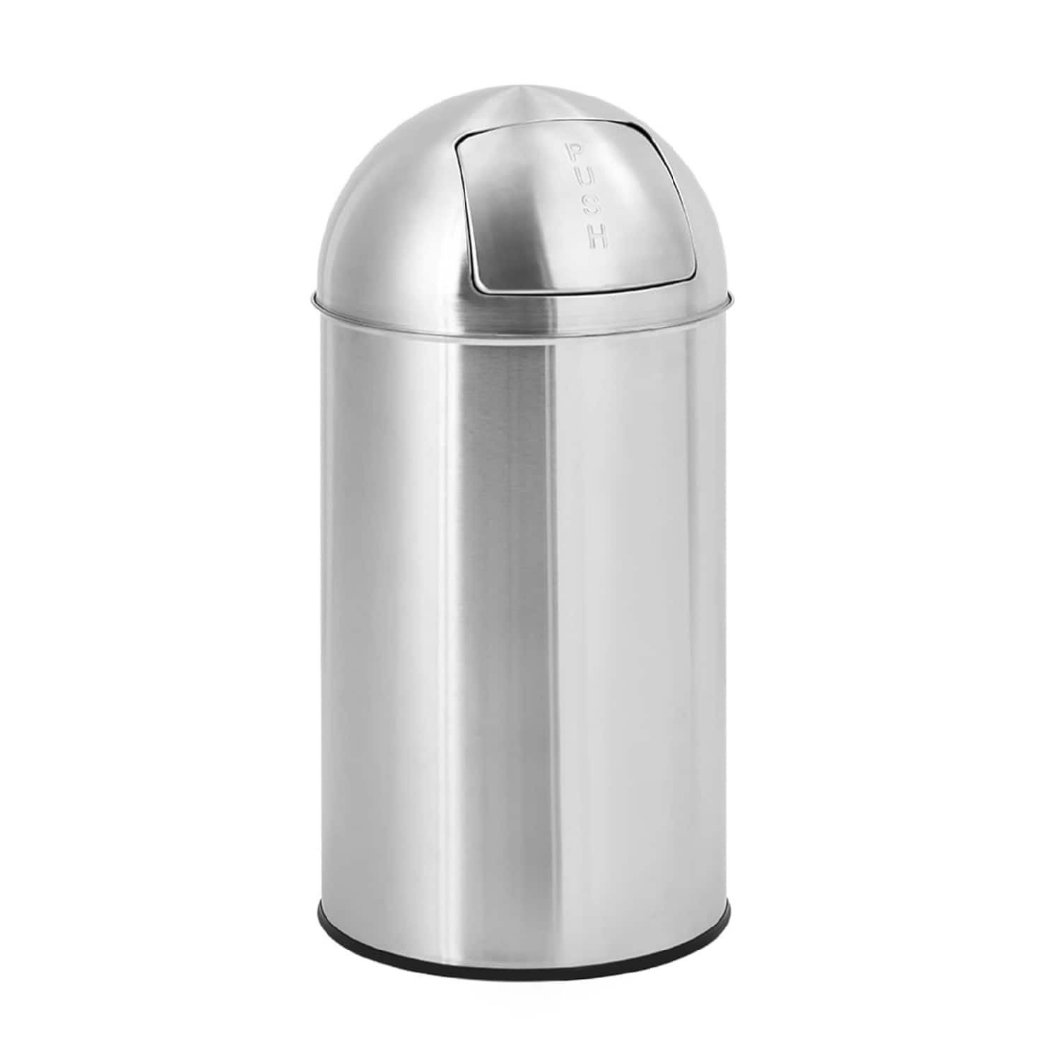 GARVEE - Heavy Duty Commercial/Kitchen Trash Can, 50L Fingerprint-Proof, Stainless Steel Garbage Can - Silver