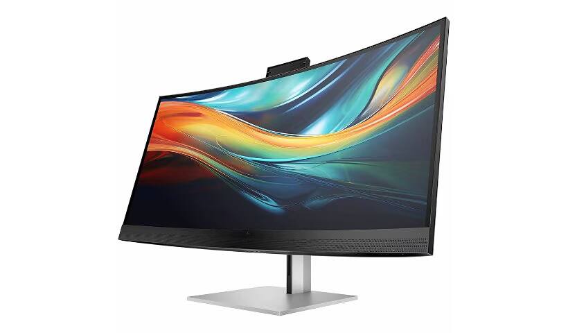 Alt View 1. HP - HP 740pm 40" Class Webcam 5K2K WUHD Curved Screen LED Monitor - 21:9 - Black, Silver.