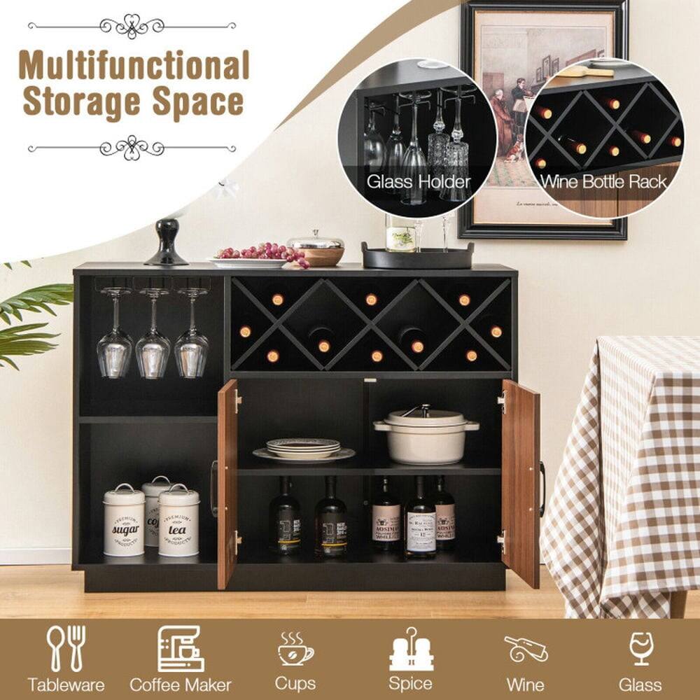 Multifunctional Storage Space

- Glass Holder
- Wine Bottle Rack

Tableware
Coffee Maker
Cups
Spice
Wine
Glass