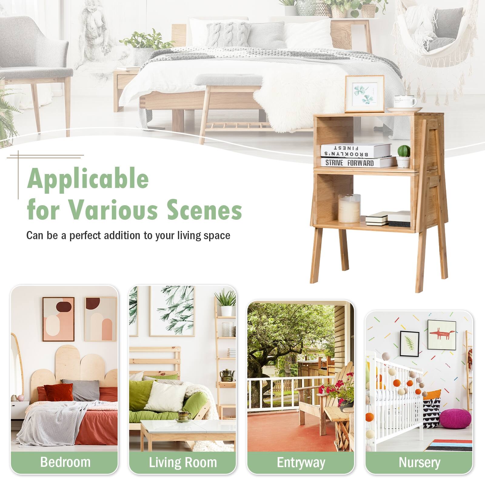 Applicable for Various Scenes
Can be a perfect addition to your living space
Bedroom
Living Room
Entryway
Nursery
FINEST BROOKLYN'S STRIVE FORWARD