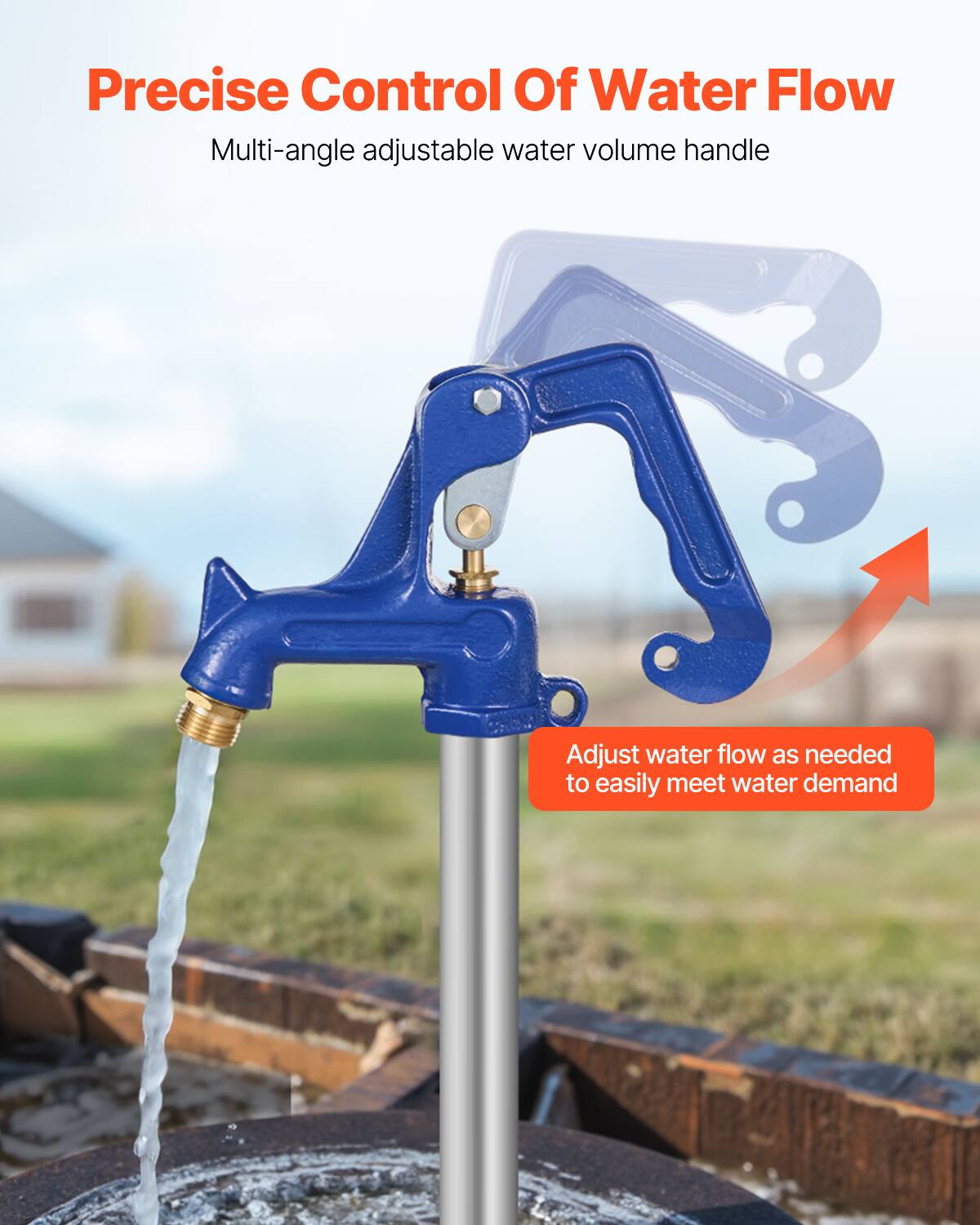 Precise Control Of Water Flow  
Multi-angle adjustable water volume handle  
Adjust water flow as needed to easily meet water demand