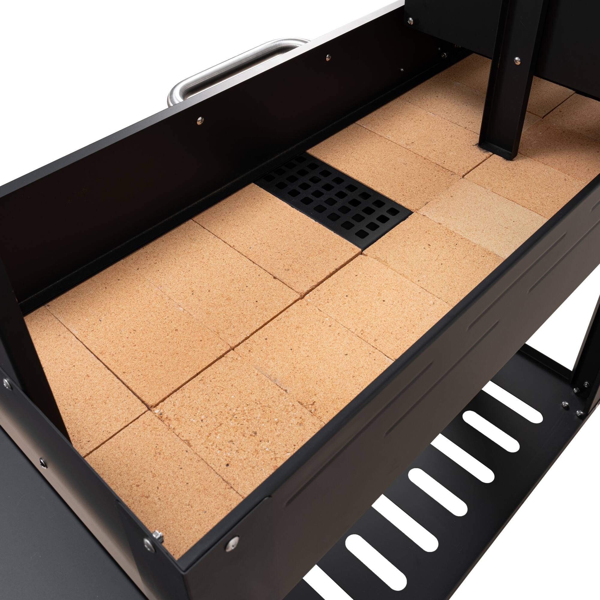 Alt View 4. Koolmore - 54 in. Argentine Charcoal Grill with Interchangeable V-Grates, Outdoor BBQ, in Black (KM-OG-AV-54) - Black.