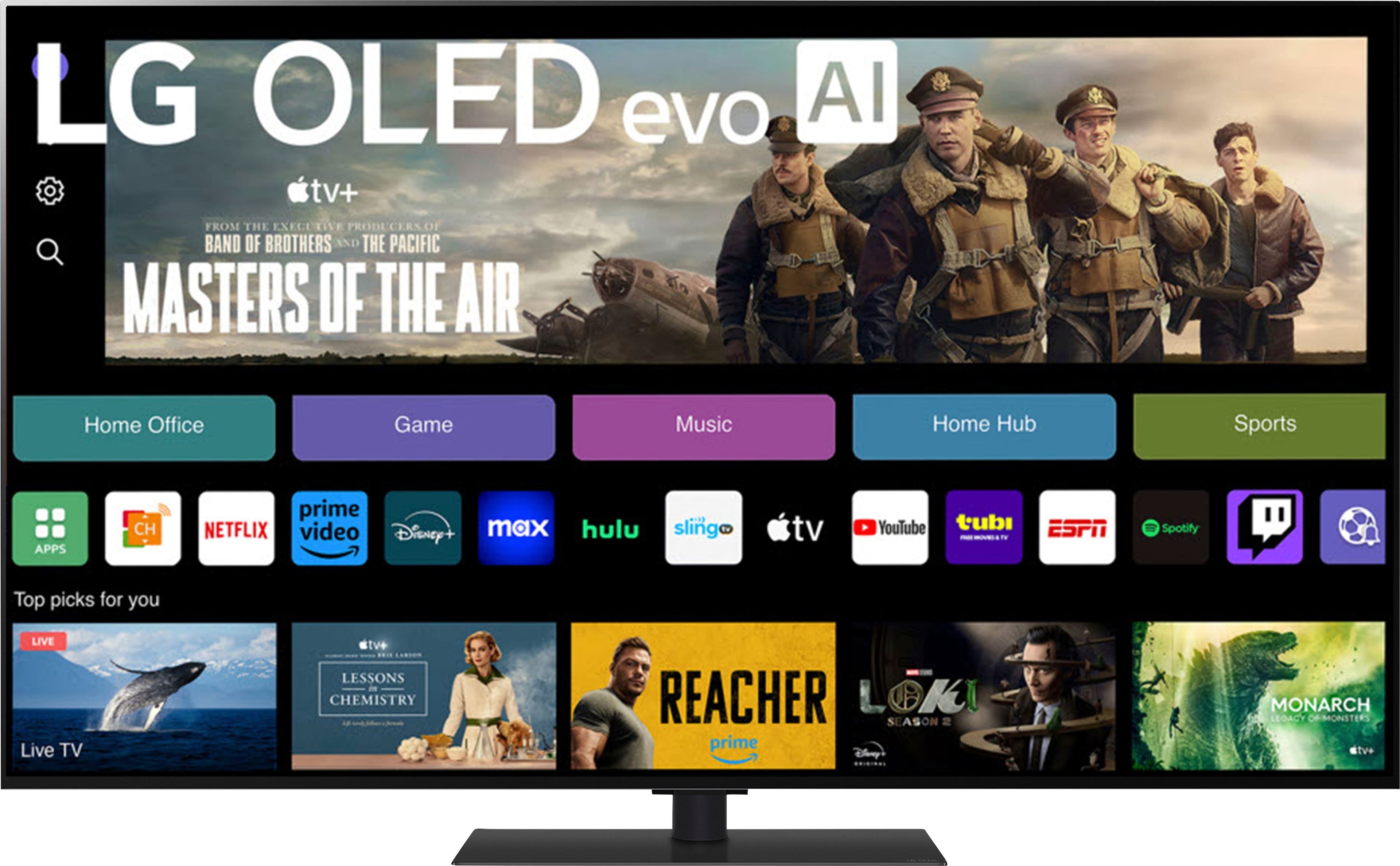 LG OLED evo AI is a premium OLED display with a limited 5-year warranty.