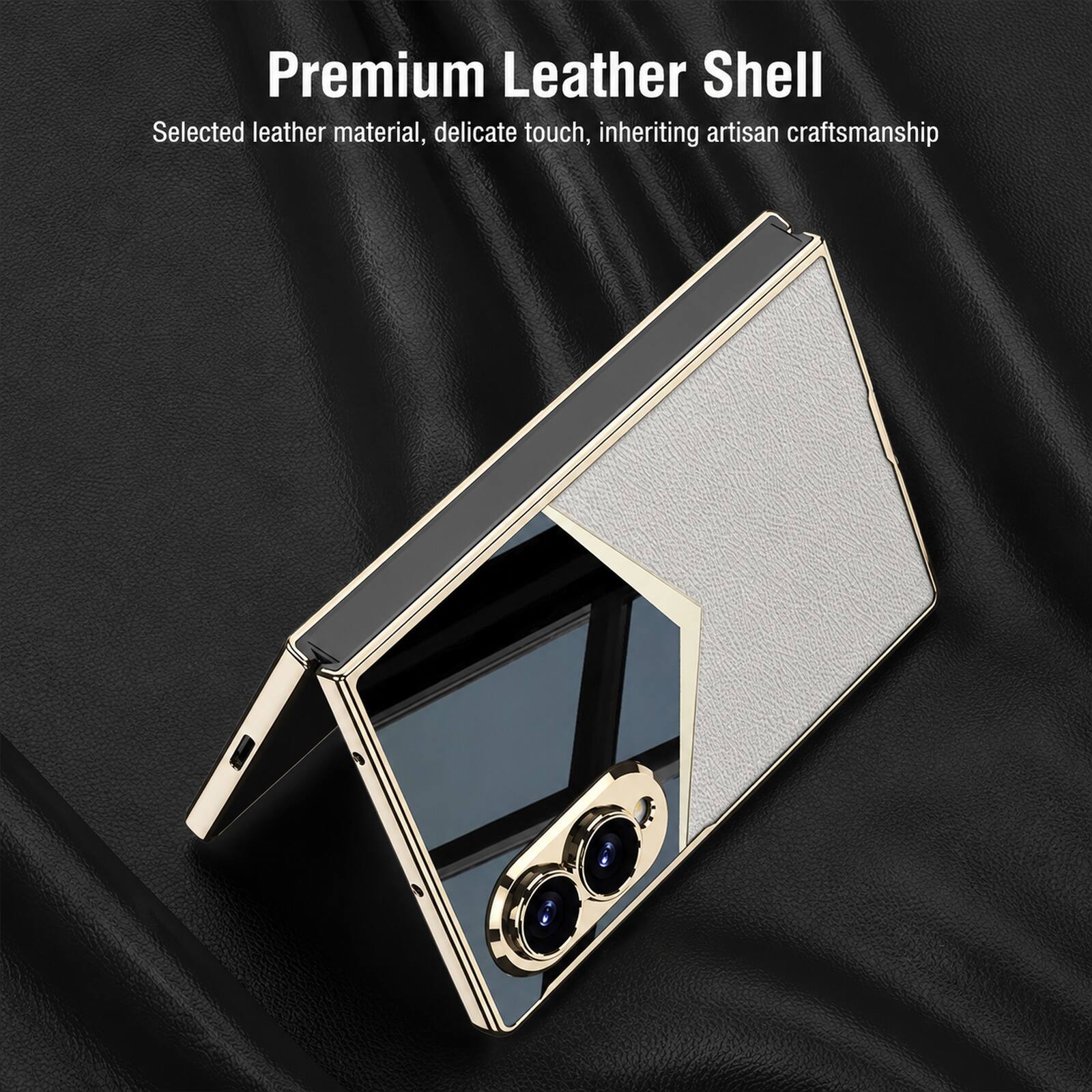 Premium Leather Shell  
Selected leather material, delicate touch, inheriting artisan craftsmanship