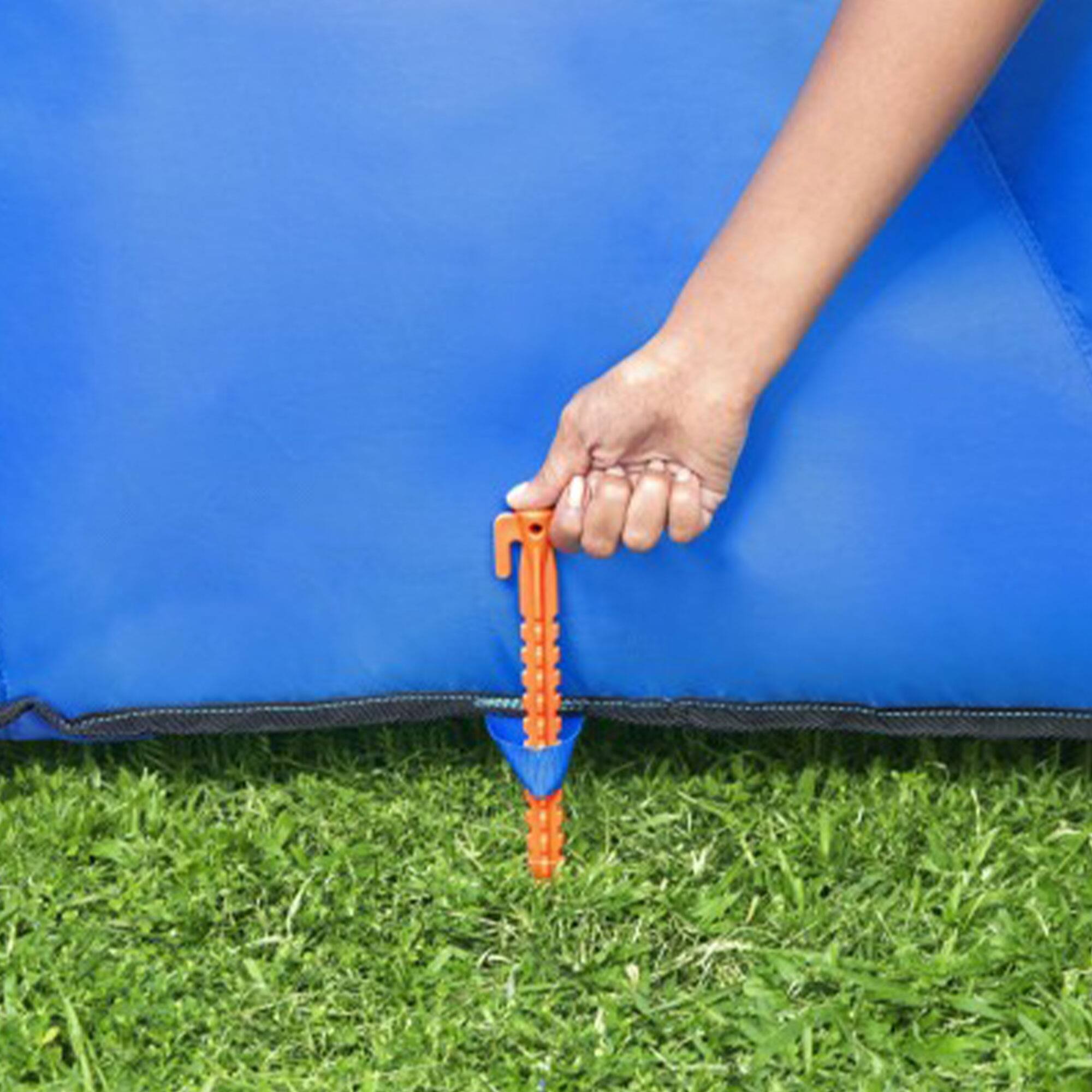 Alt View 4. Bestway - Bestway H2OGO! AquaRace Kids Inflatable Outdoor Water Slide Park with Air Blower - Multicolor.