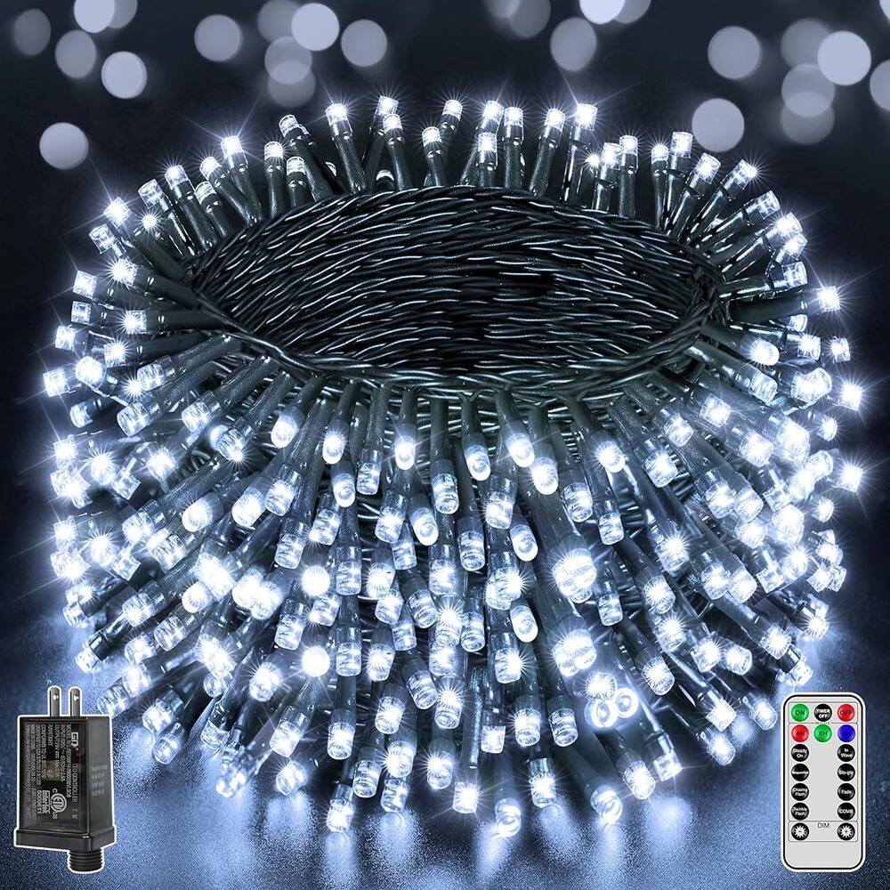 RTMB - 1000 LED 328-foot outdoor string lights with a remote control - Cool White 1000 LED