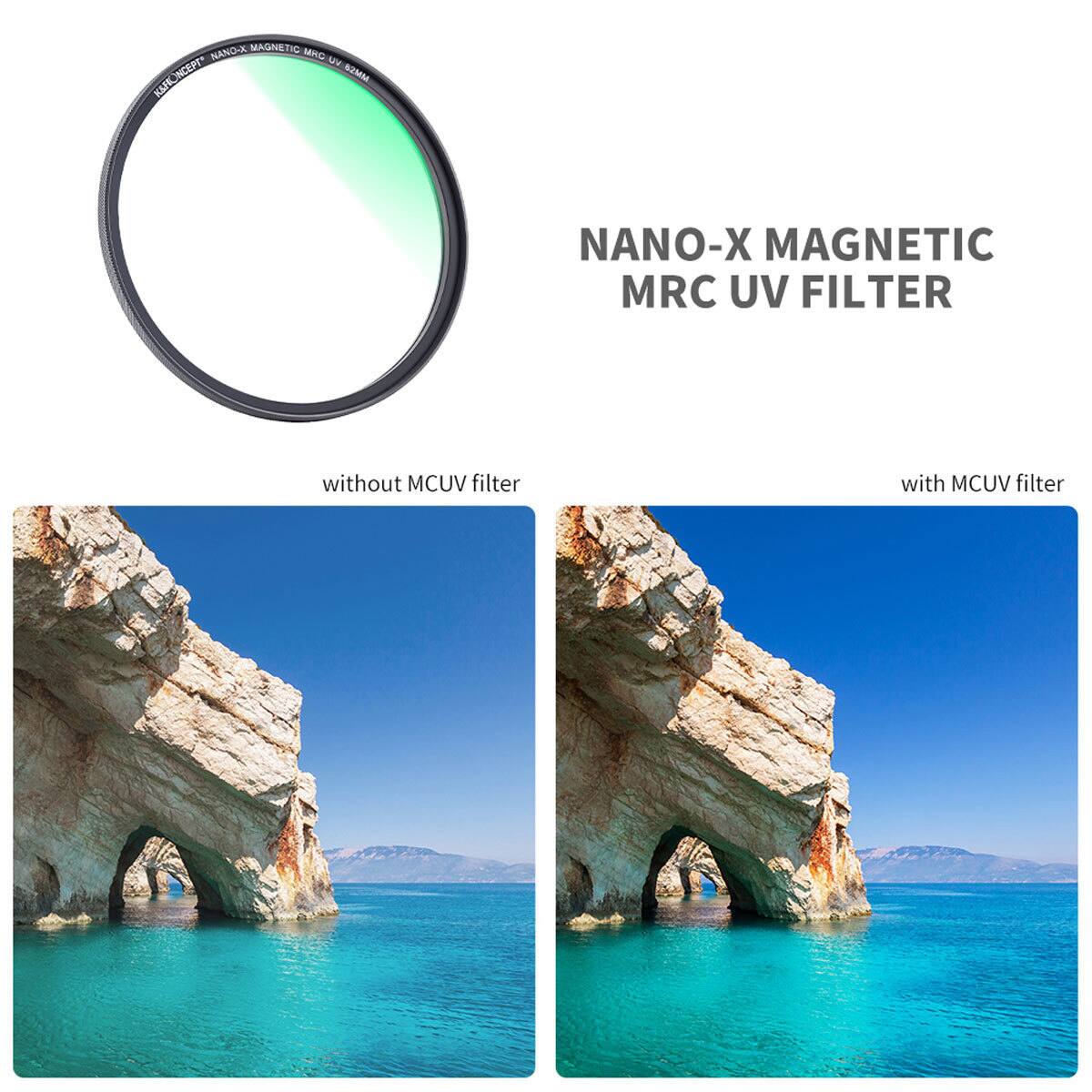 NANO-X MAGNETIC MRC UV FILTER

without MCUV filter

with MCUV filter