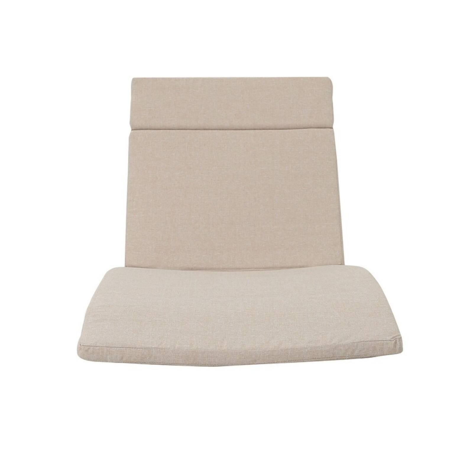 Alt View 3. Ecooso - 1PCS Outdoor Chaise Lounge Cushion，Water-Resistant，100% Polyester Fabric, No Assembly Required(Without Chaise Lounge) - Beige.