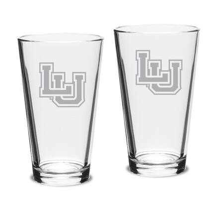 Front. Jardine - Lamar Cardinals Team Design Two-Piece 16oz. Classic Pub Glass Set - Multicolor.