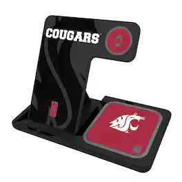 Keyscaper - Washington State Cougars 3-In-1 Wireless Charger - Multicolor