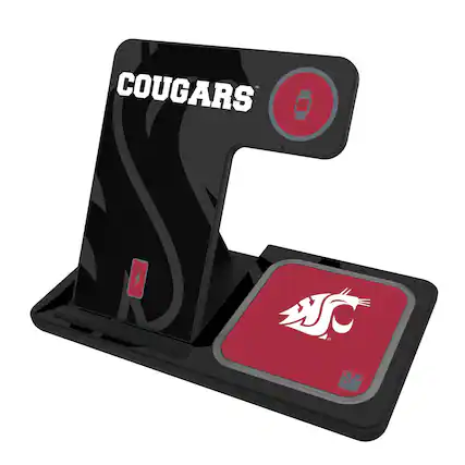 Front. Keyscaper - Washington State Cougars 3-In-1 Wireless Charger - Multicolor.