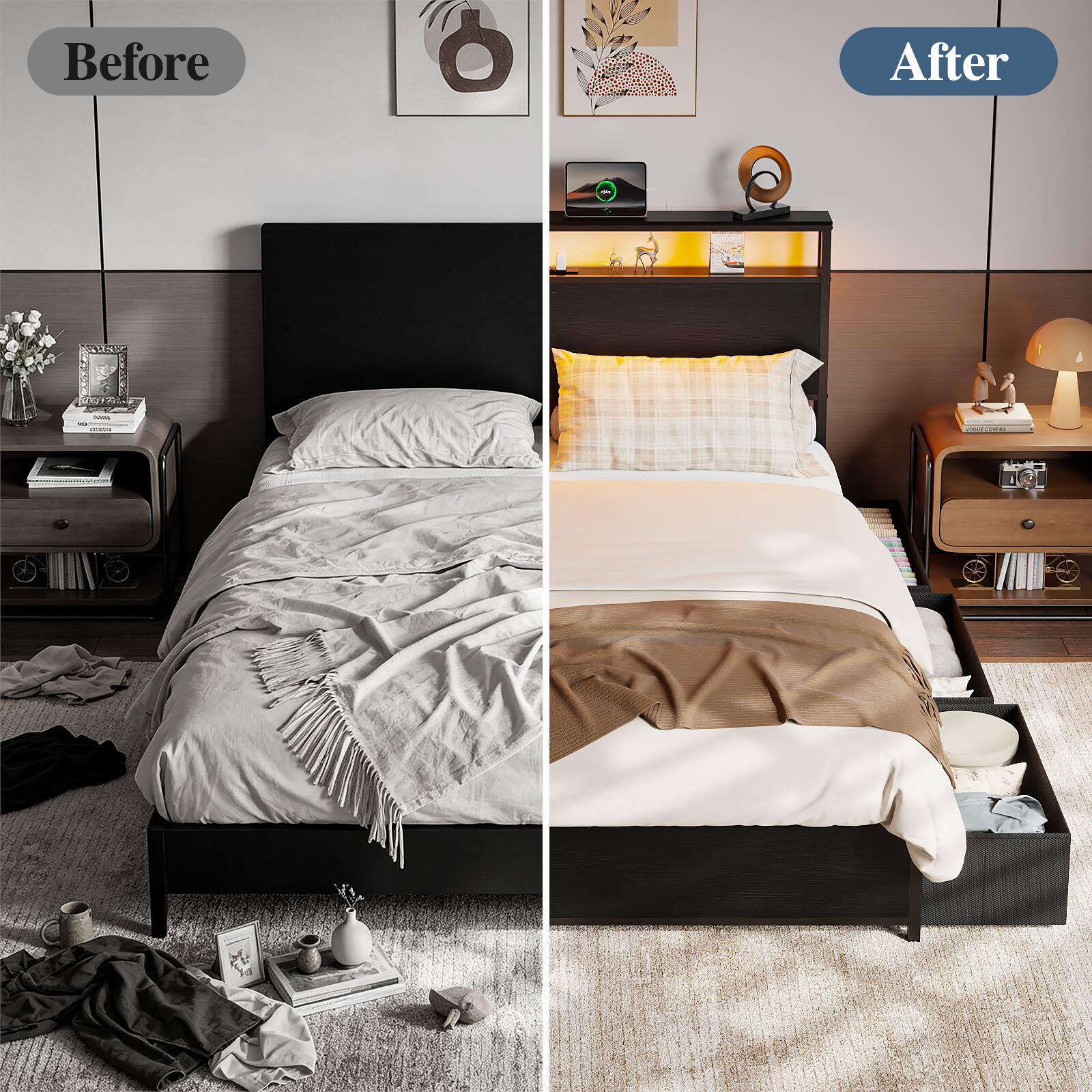 Before - - - After