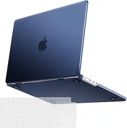 Front. mosiso - Hard shell case and keyboard cover for 16-inch MacBook Pro M5 M4 M3 M2 M1 A3429 A3428 A3403 A3186 A2991 A2780 A2485 - Midnight Blue.
