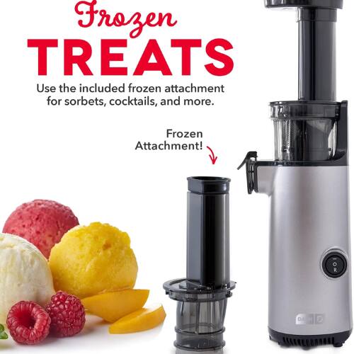 Frozen TREATS  
Use the included frozen attachment for sorbets, cocktails, and more.  
Frozen Attachment!