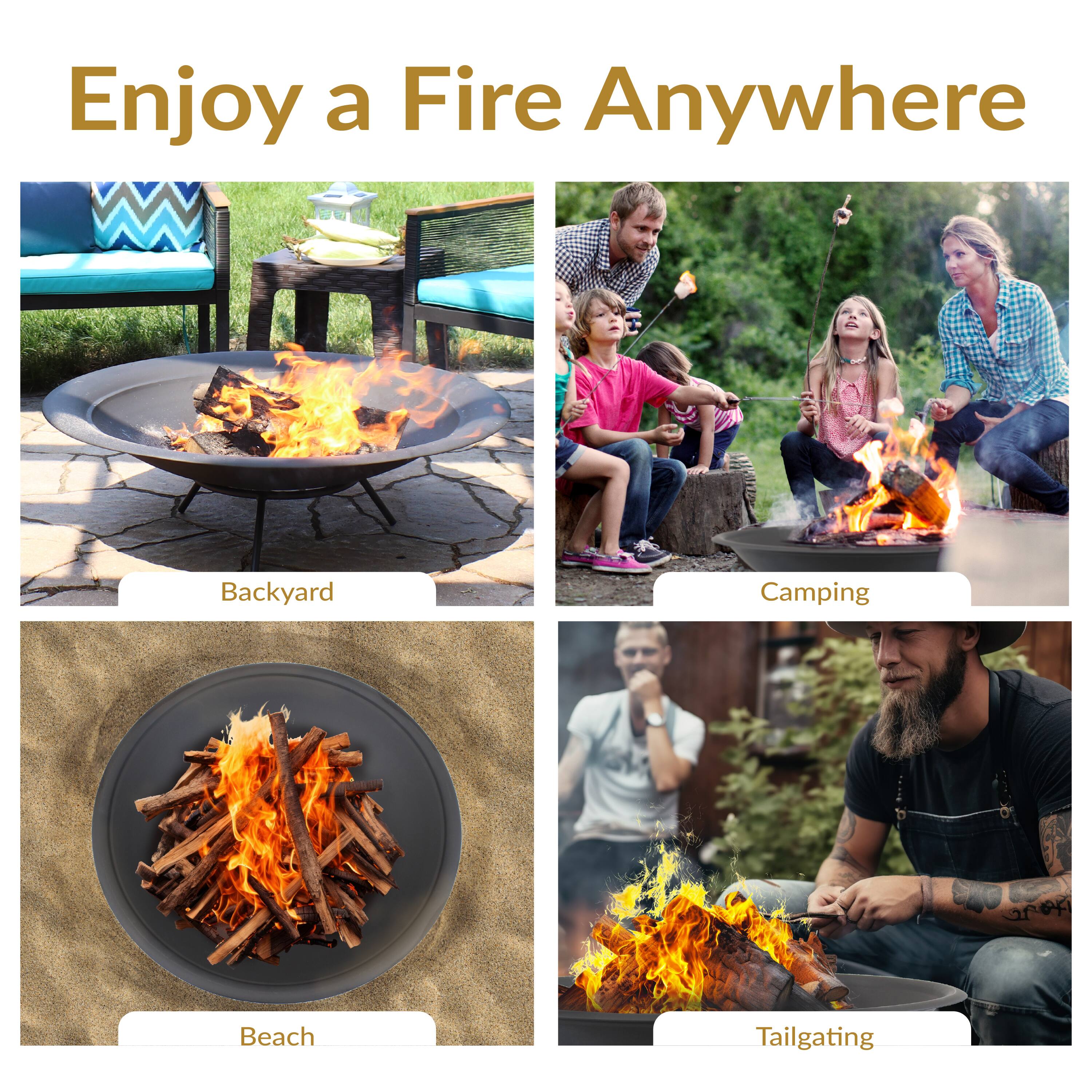 Enjoy a Fire Anywhere

Backyard

Camping

Beach

Tailgating