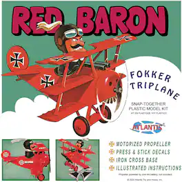PopMarket - Red Baron Fokker Tri Plane Snap Model Kit - COLLECTIBLES - Multicolor