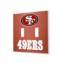 Keyscaper - San Francisco 49ers Football Design Double Toggle Light Switch Plate - Multicolor