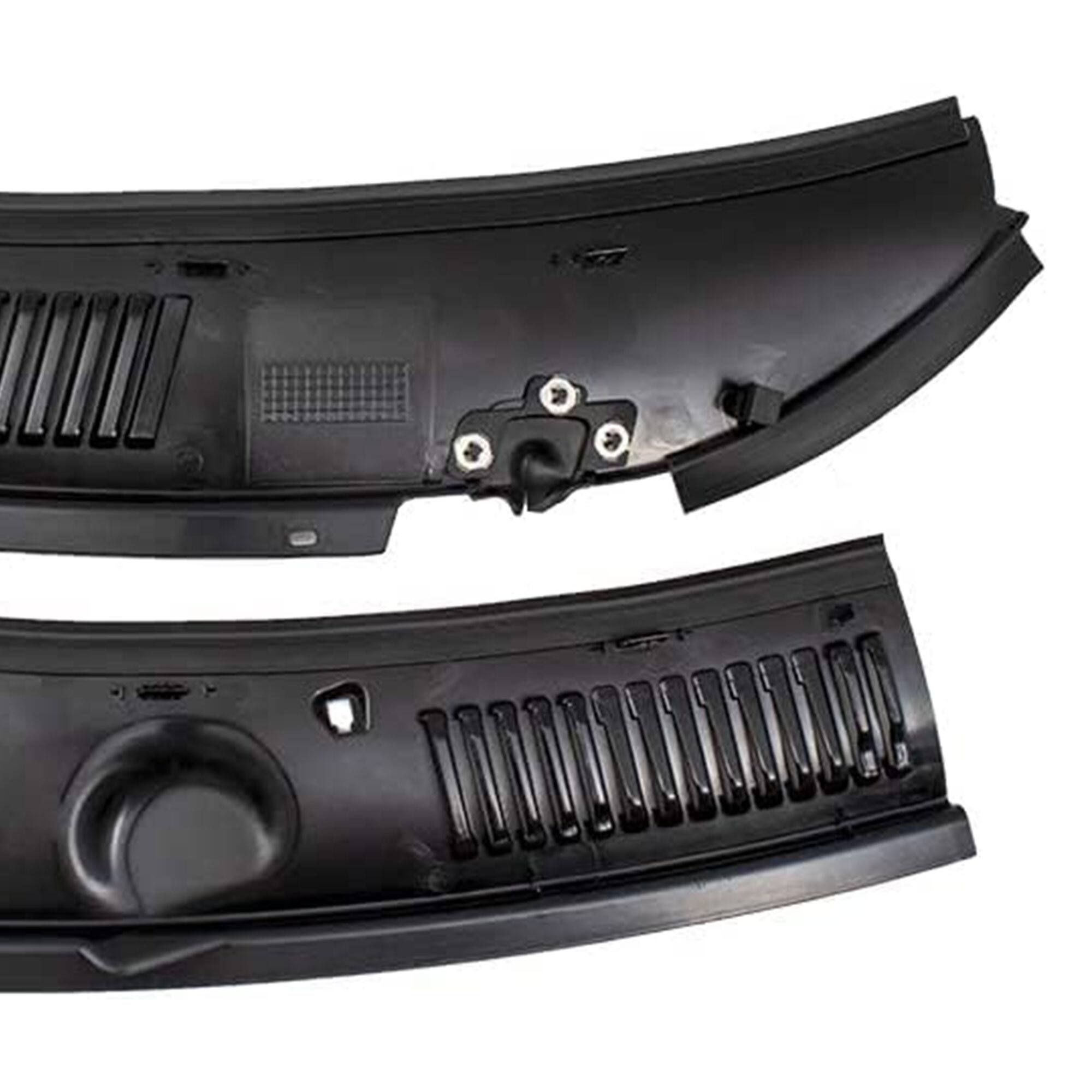Alt View 8. Brock - Brock 2 Piece Cowl Grille Assembly Replacement for 99 to 04 Ford Mustang, Black - Black.