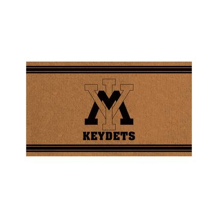 Front. Evergreen Enterprises - Virginia Military Institute Keydets 28" x 16" Primary Logo Outdoor Coir Entryway Mat - Multicolor.