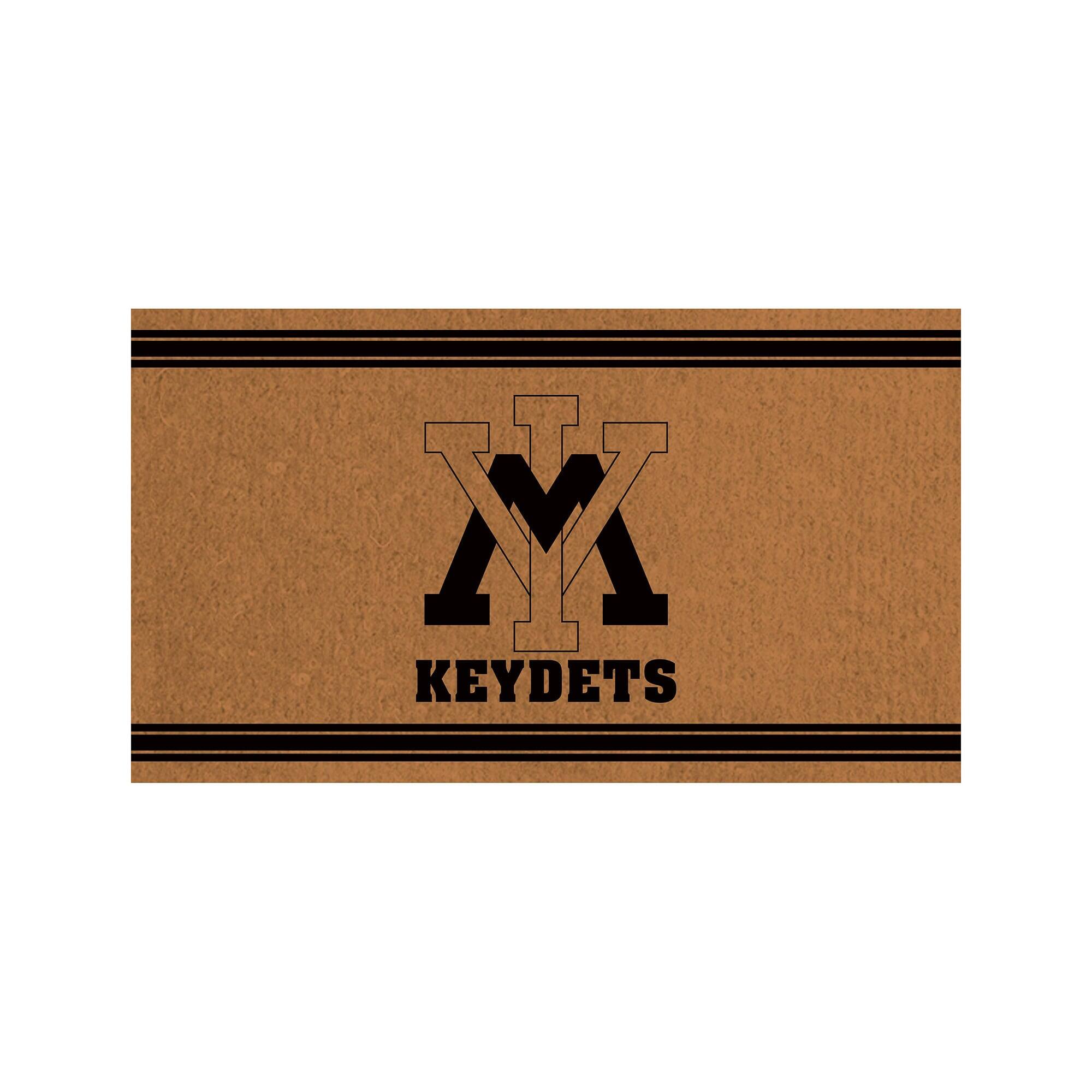 Front. Evergreen Enterprises - Virginia Military Institute Keydets 28" x 16" Primary Logo Outdoor Coir Entryway Mat - Multicolor.