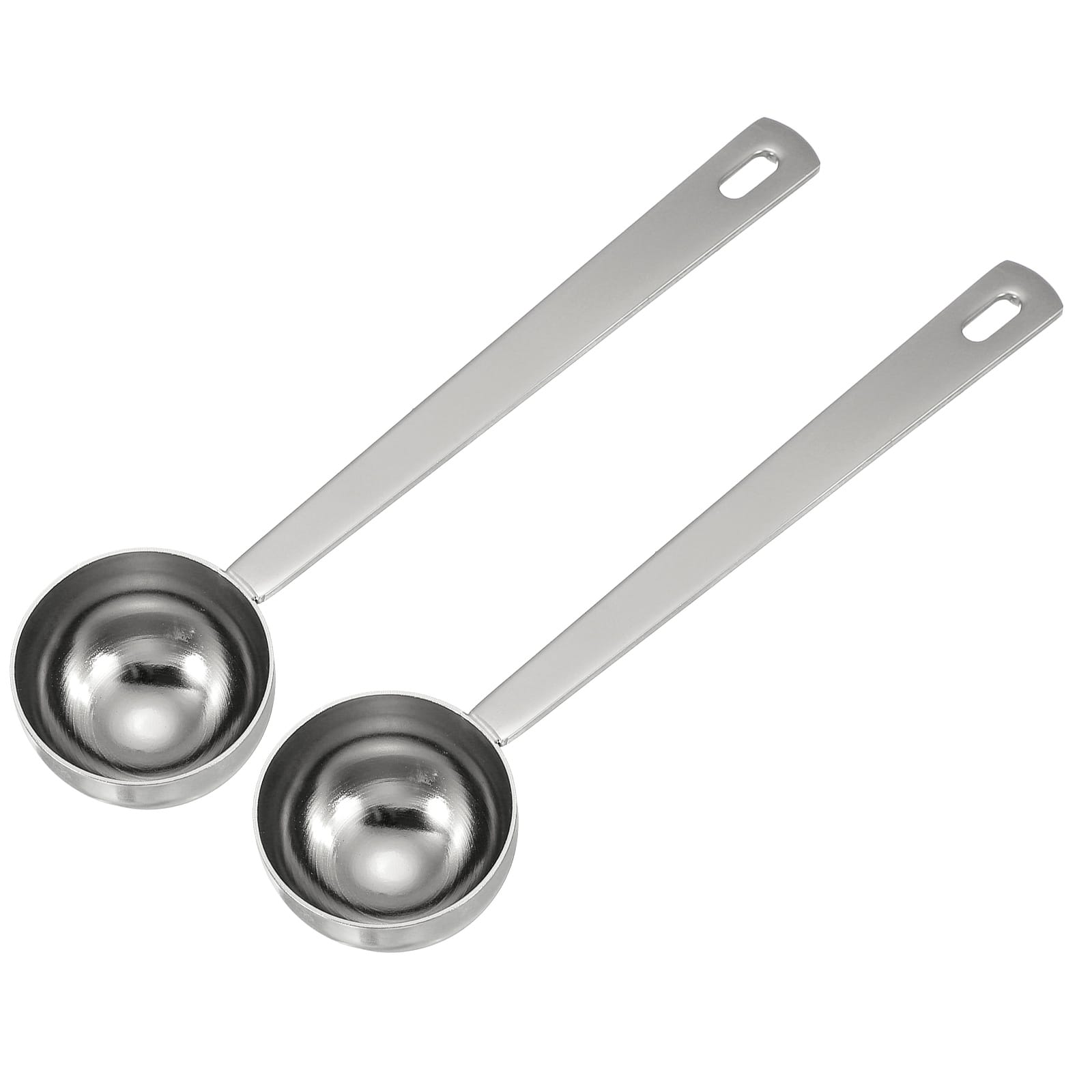 Unique Bargains - 2pcs Measuring Spoon, 15ml Long Handle Table Scoop Teaspoon for Coffee Tea Sugar Cooking Baking - Silver price history on PriceWatchPro