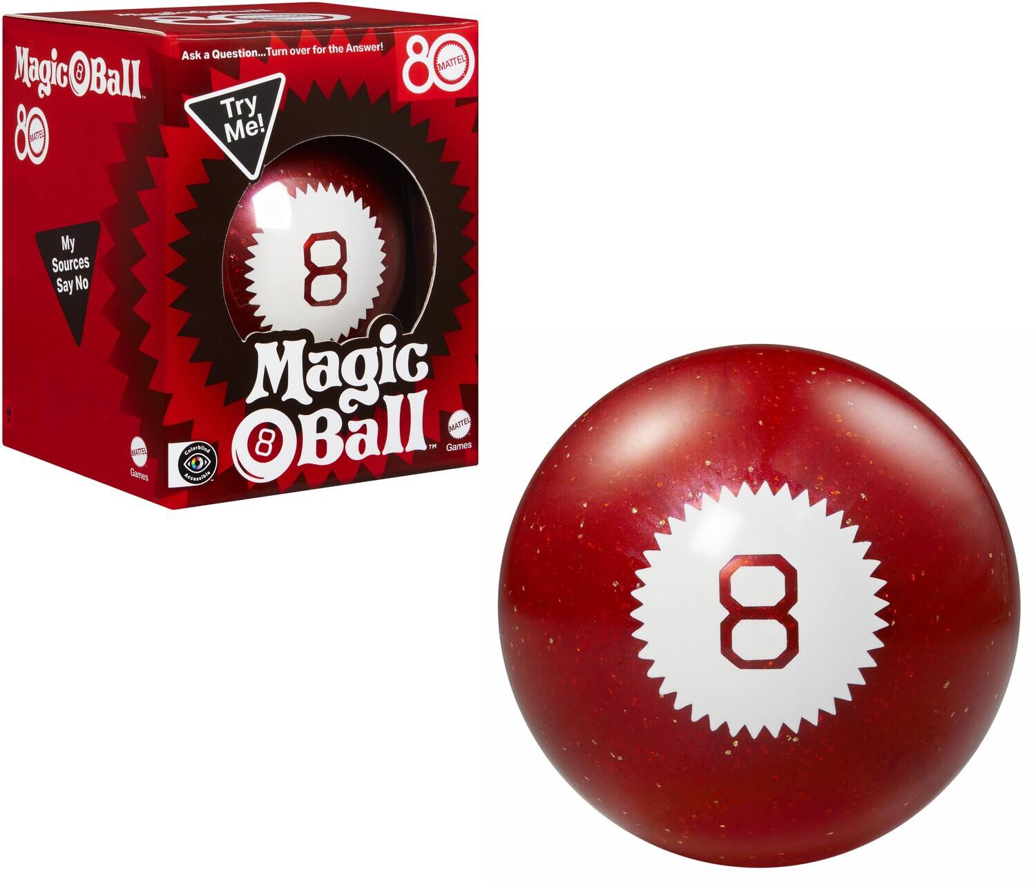 Magic 8 Ball

Ask a Question...Turn over for the Answer!

Try Me!

My Sources Say No

Magic 8 Ball

8 Games

8 BATTERIES

8 BATTERIES

8 BATTERIES

8 BATTERIES