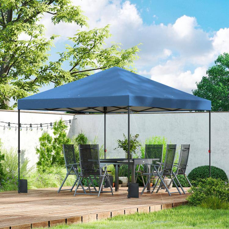 Alt View 2. PULUZ - 10 x 10 ft Pop Up Canopy Tent with One Push Setup, Outdoor Portable Instant Canopy Shelter w/ Roller Bag - Dark Blue.