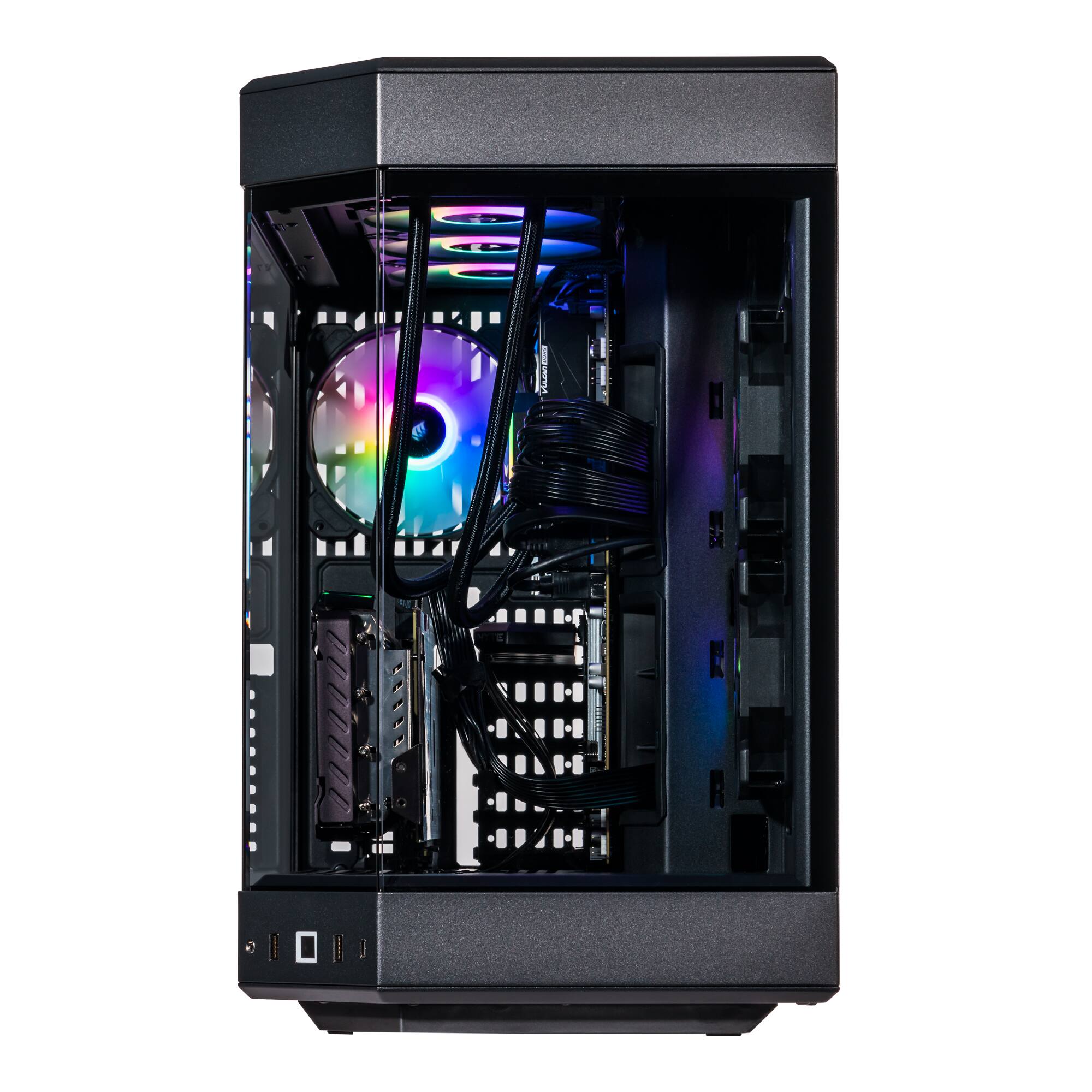 Alt View 5. Velztorm - Velztorm Black Praetix Desktop PC (Intel i9-14900K, 64GB DDR5, 2TB PCIe SSD + 6TB HDD, RTX 5080, Win 11 Pro) - Black.