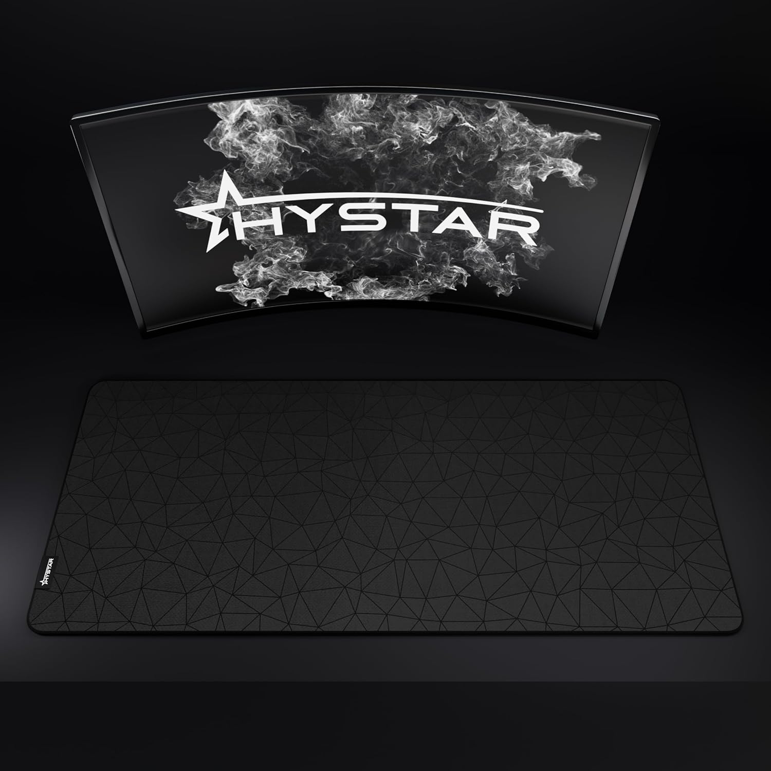 Alt View 5. Hystar - Extended Gaming Mouse Pad | XXL 36" x 16" | 5mm Thick, Waterproof Surface, Polyester Fabric, and Rubber Base | Poly - Black.