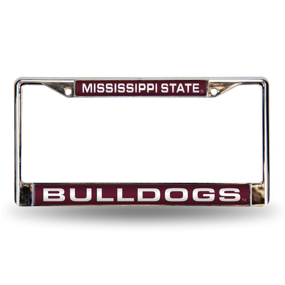 Mississippi State Bulldogs Chrome Metal Laser Cut License Plate Frame