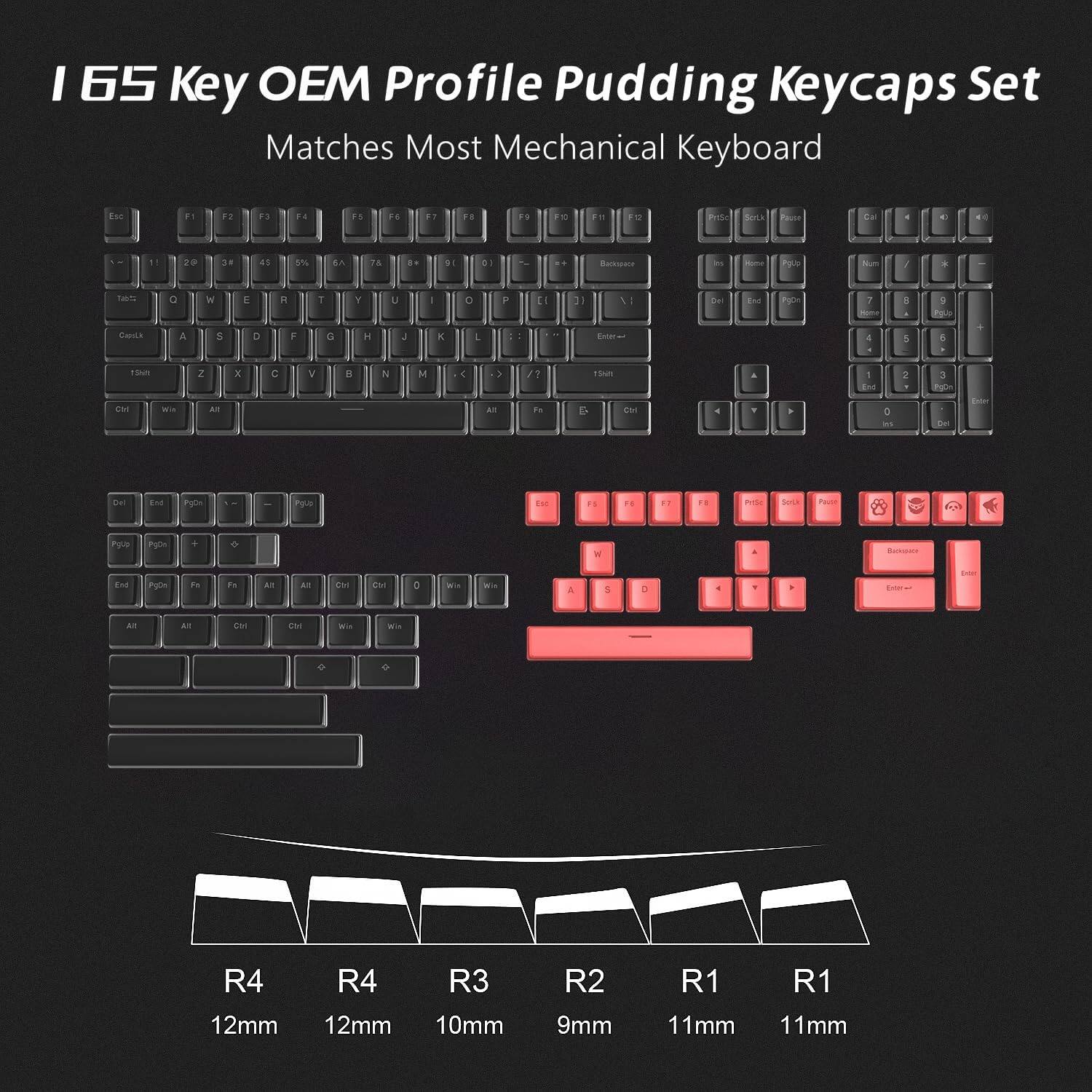 Black-Orange 165 Keys