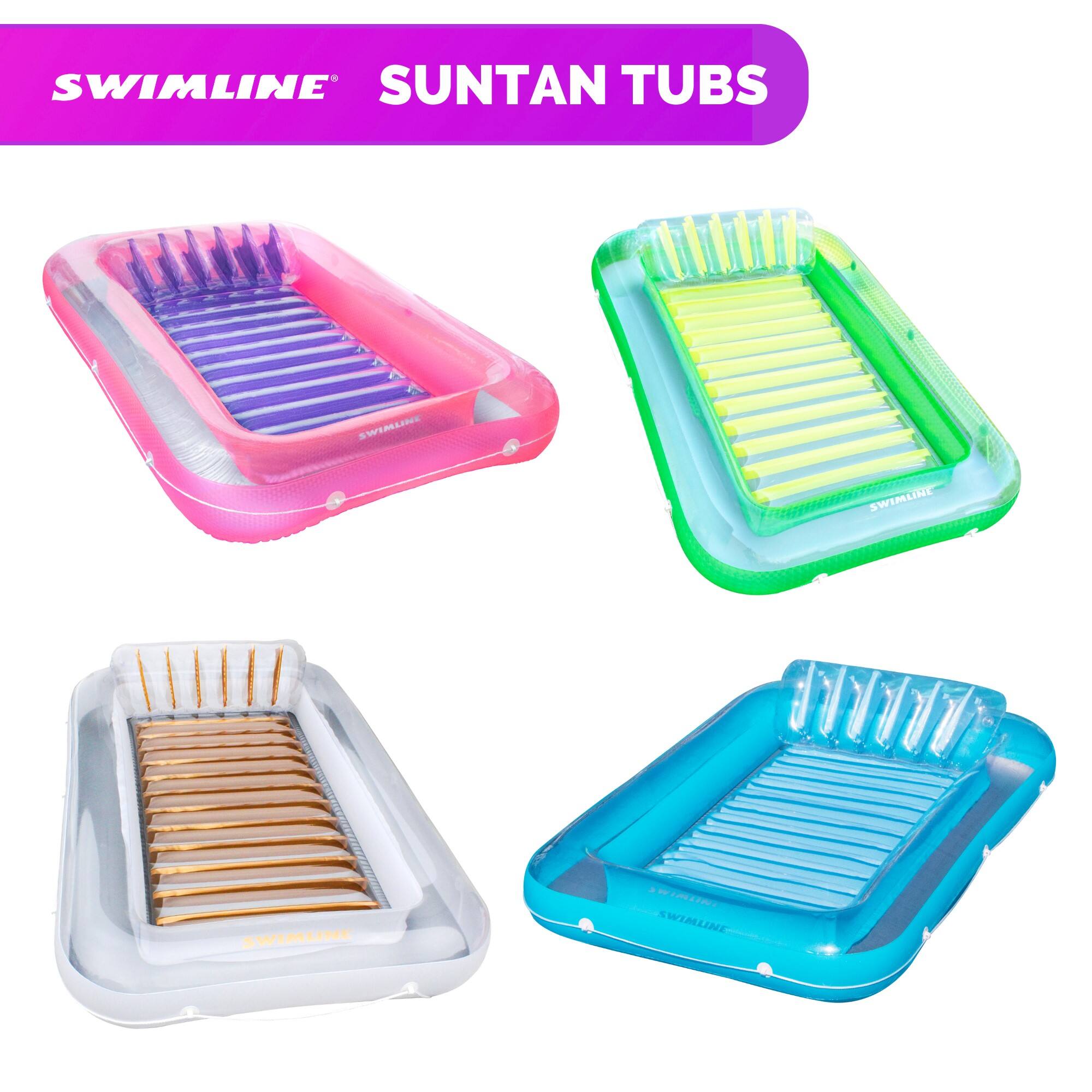 Swimline Original XL Suntan Tub Outdoor Water Lounge Float, (2 Pack ...