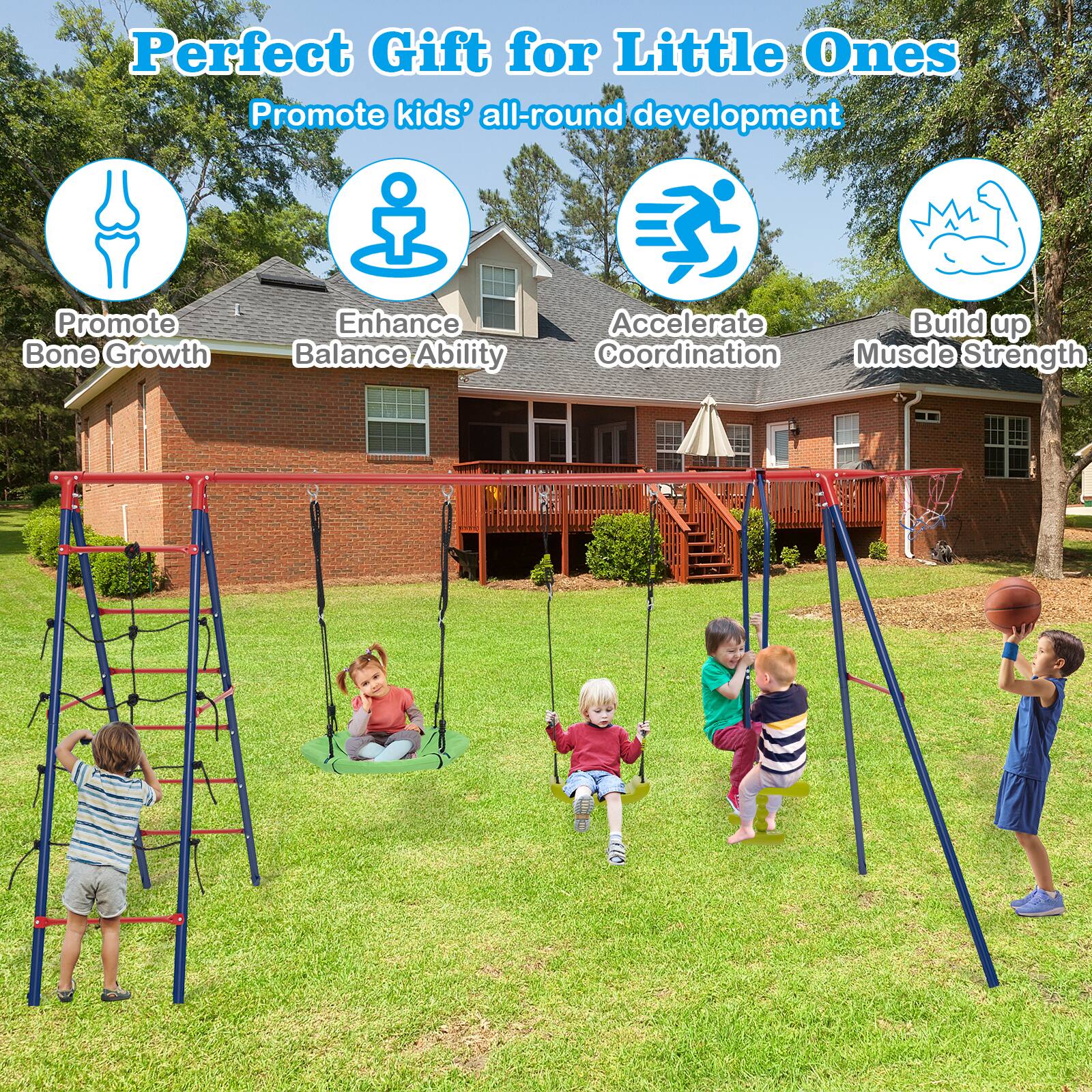 Perfect Gift for Little Ones  
Promote kids' all-round development  

- Promote Bone Growth  
- Enhance Balance Ability  
- Accelerate Coordination  
- Build up Muscle Strength