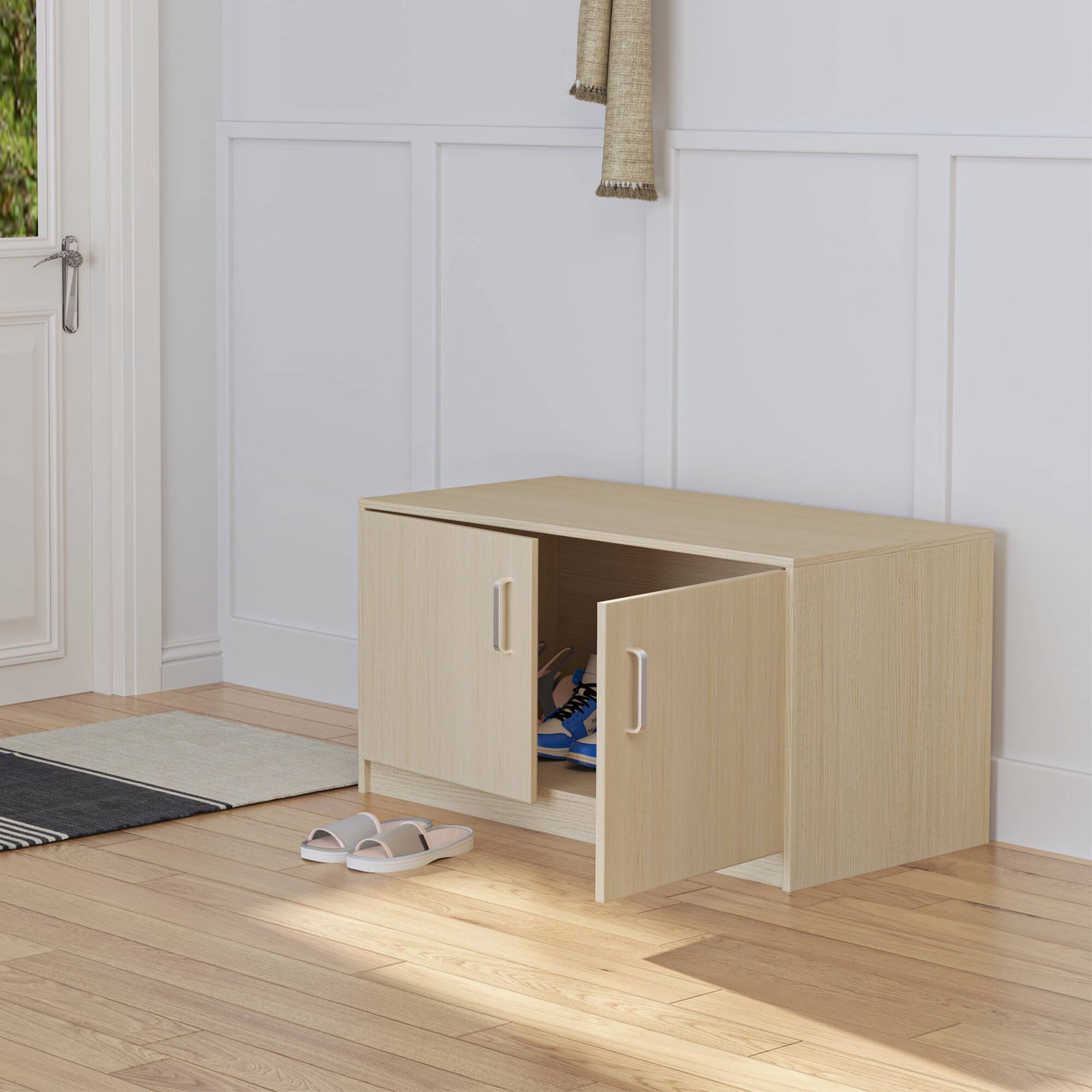 Back. Pefilos - 33" Hamster Cages, Wooden Rat House with Independent Storage Cabinet.