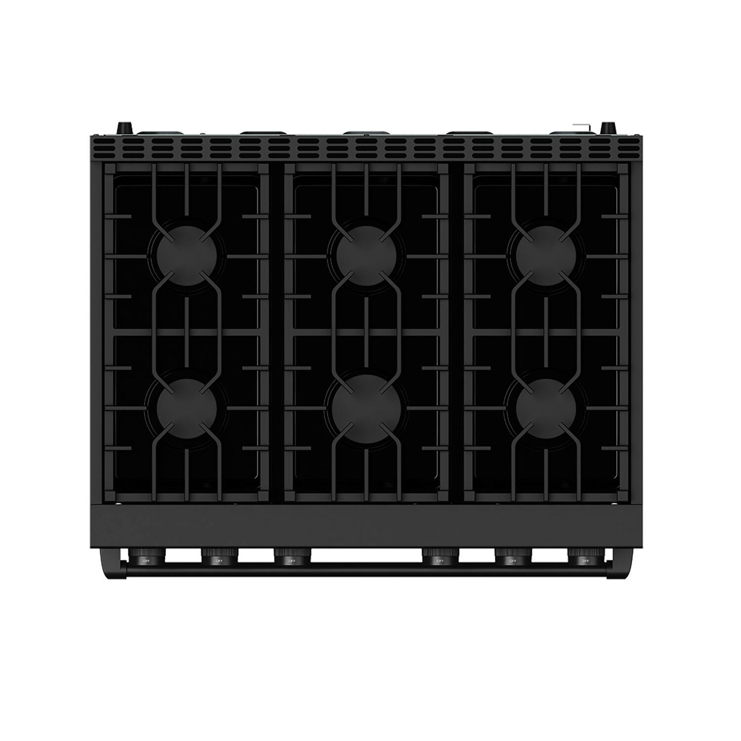Alt View 1. Thor Kitchen - 6.0 Cu. Ft. Freestanding LP Gas Convection Range - Matte black.