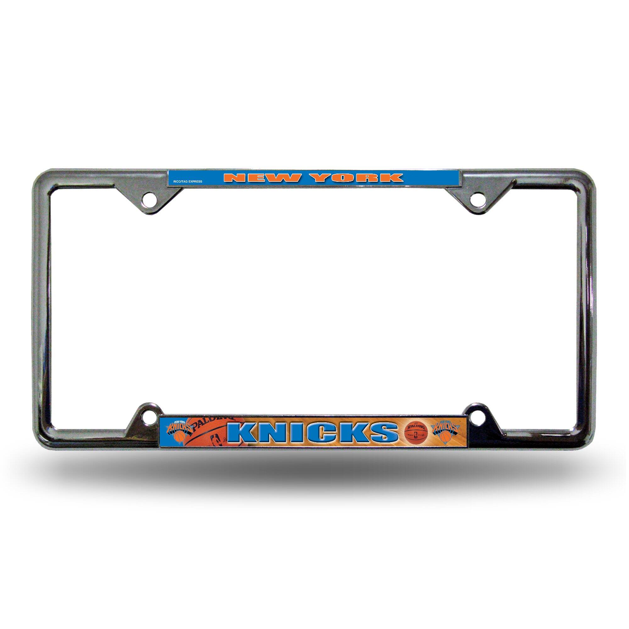 New York NY Knicks EZ View Chrome Metal License Plate Frame