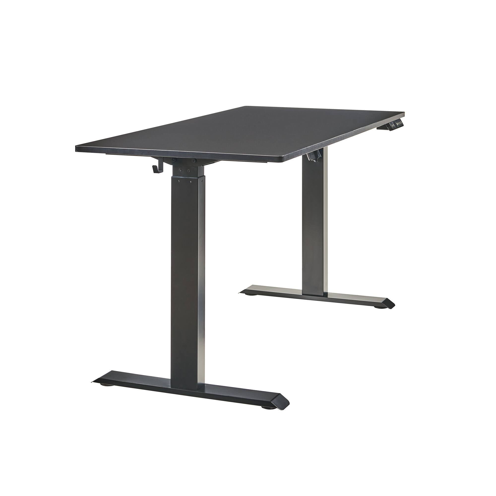 Back. GOODSILO - Adjustable Height Electric Standing Desk - 48x24 Inch Sit Stand Home Office Desk - Antique Black.