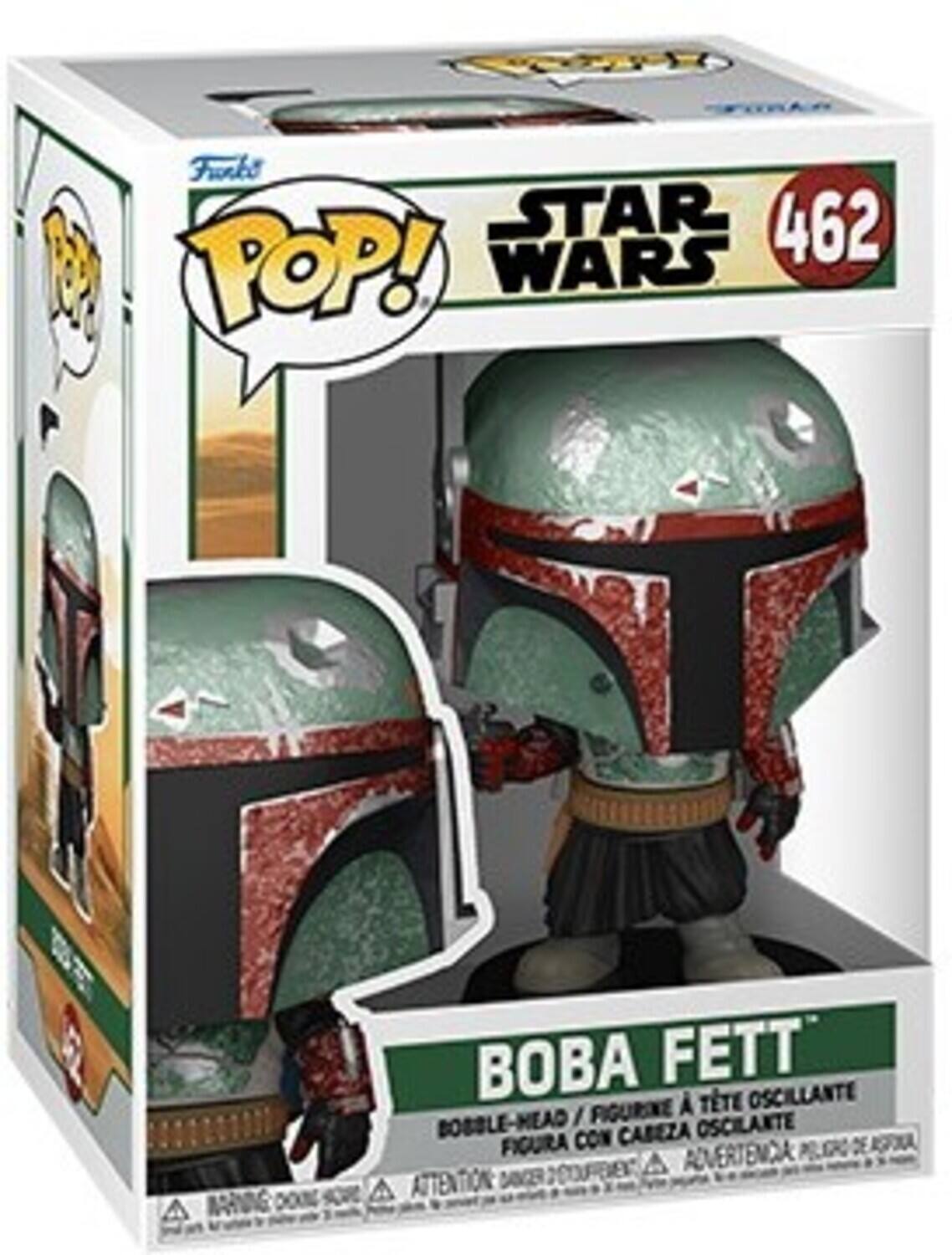 Frnks STAR 462 POP! WARS BOBA FETT TTE OSCILANTE / FIGURINE BOBBLE-HEAD CON CABEZA OSCILANTE FIGURA DE AFXA PCOE ADVERTENDA ATTENTION