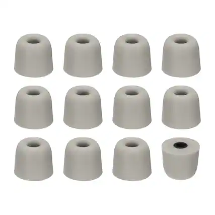 Front. Unique Bargains - Memory Foam Earbud Tips (3mm/0.12"), 12pcs/6Pairs - Medium, Noise Isolation, Comfort & Secure Fit for Earphones - Gray.