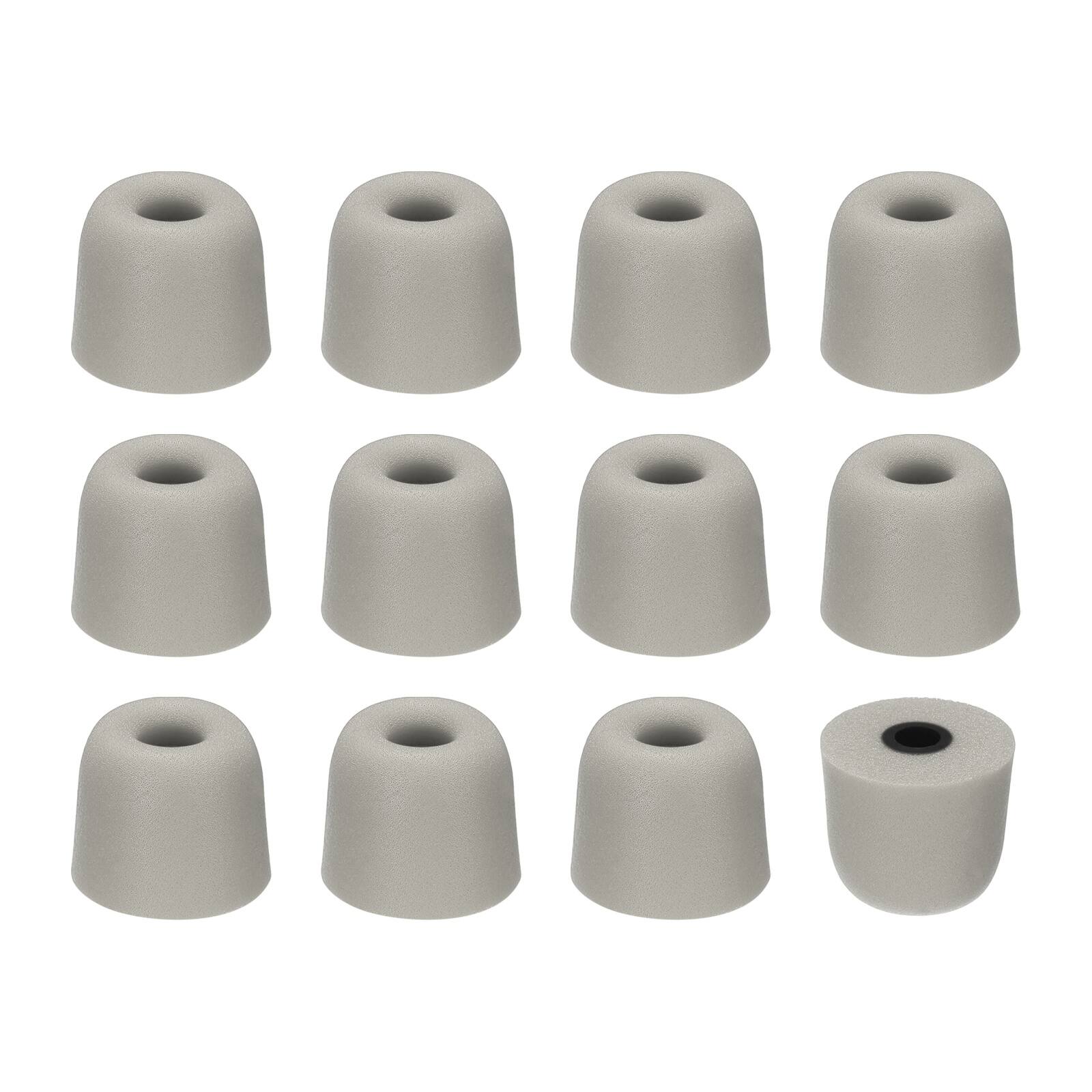 Unique Bargains - Memory Foam Earbud Tips (3mm/0.12"), 12pcs/6Pairs - Medium, Noise Isolation, Comfort & Secure Fit for Earphones - Gray