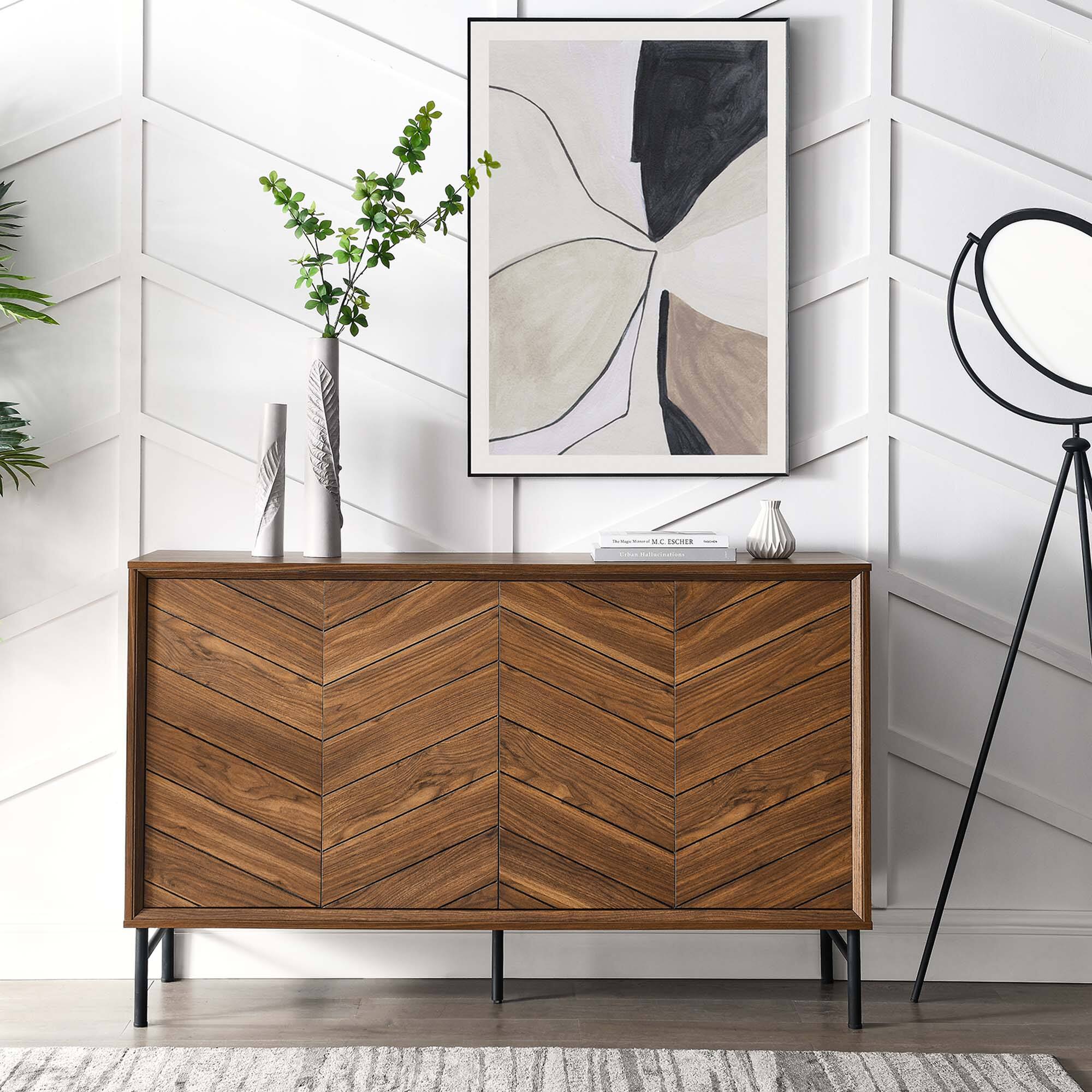 Alt View 1. Modway - Harper Chevron Sideboard by Modway - Walnut.