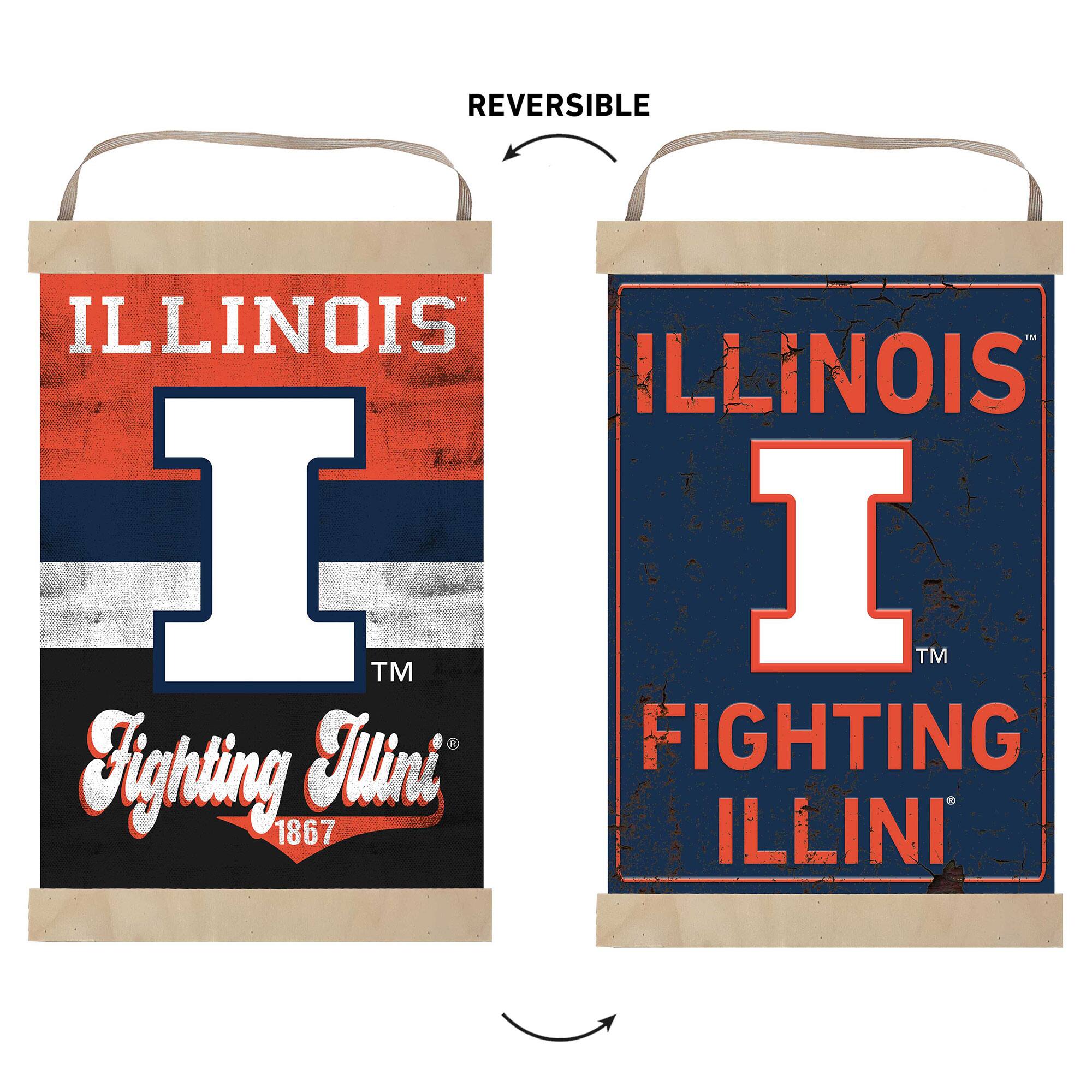 REVERSIBLE ILLINOIS I TM I TM Fighting Illini 1867 ILLINI