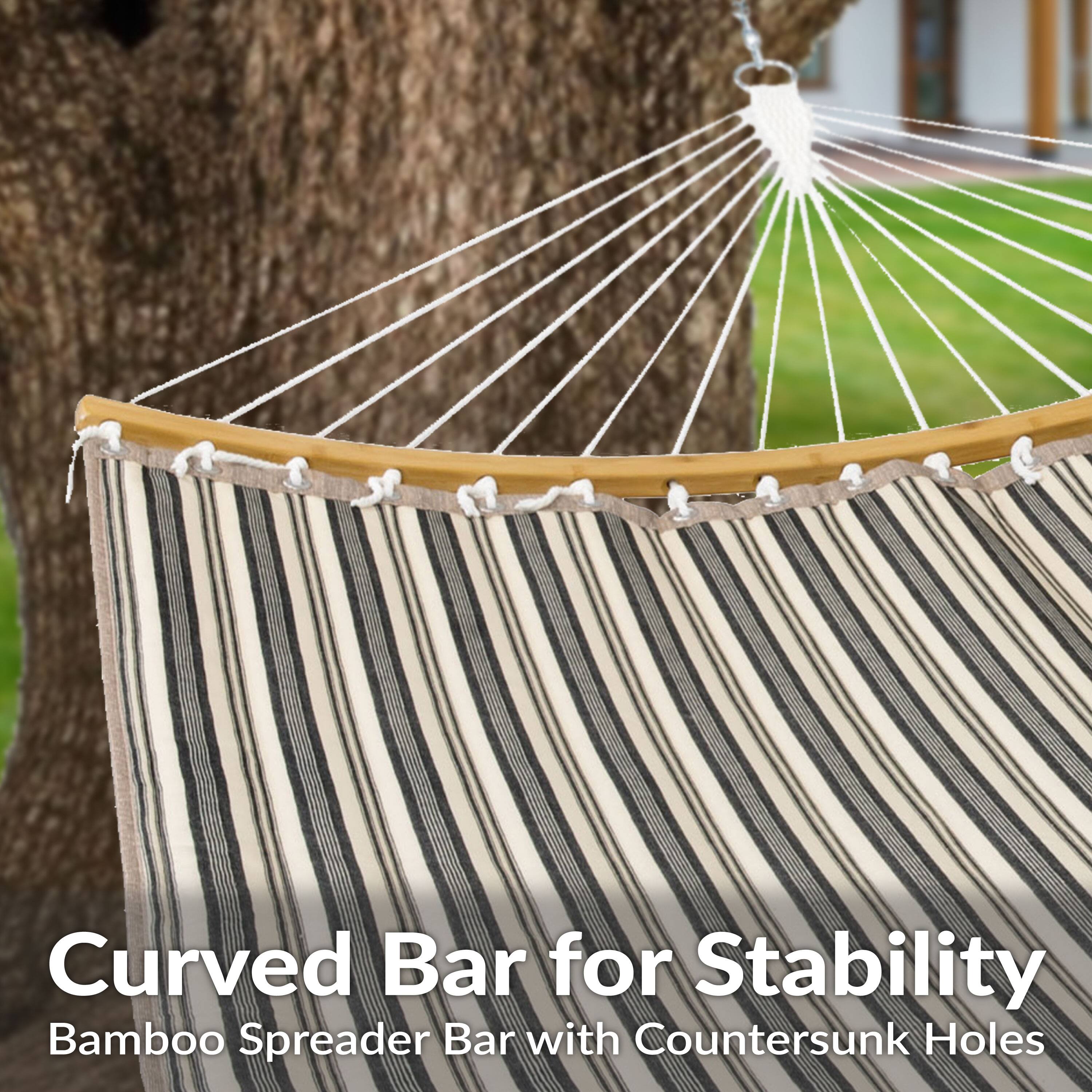 Curved Bar for Stability  
Bamboo Spreader Bar with Countersunk Holes