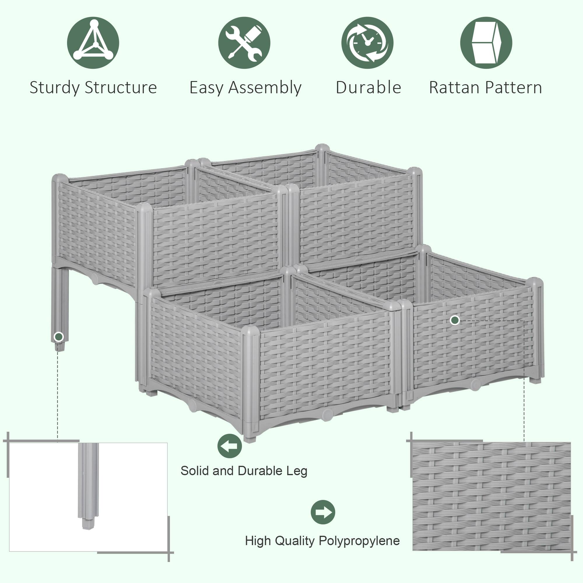 Sturdy Structure, Easy Assembly, Durable, Rattan Pattern, Solid and Durable Leg, High Quality Polypropylene