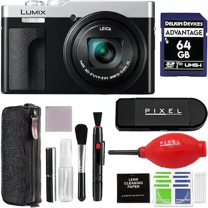 LUMIX LEICA ASPH. DC VARIO-ELMAR 62L-E%49-E'ET DELKIN DEVICES ADVANTAGE 64 GB SP V30 UHS-I XC I PIXEL CONNECTION PIXEL LENS CLEANING PAPER Cleaning Wipe WET Cleaning Wipe DRY