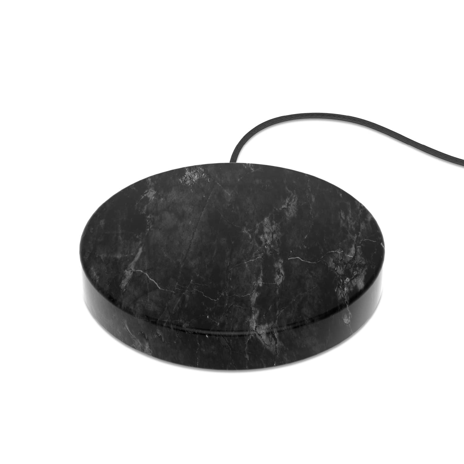 Front. Einova - Eggtronic Stone 10W Wireless Charging Pad for Qi-enabled Devices - Black Marble.